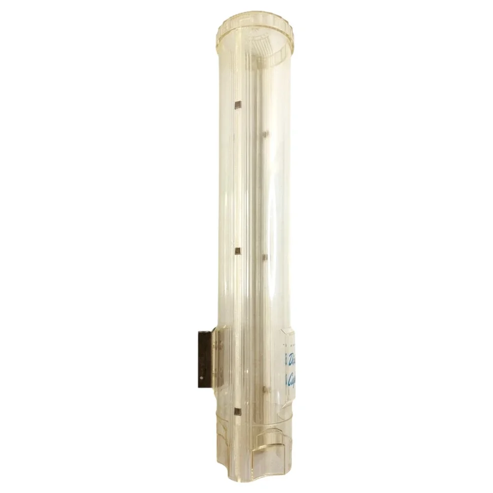 Vintage Dixie Cups Dispenser Wall Mount Acrylic Tube for 44 37 Clear 18.5